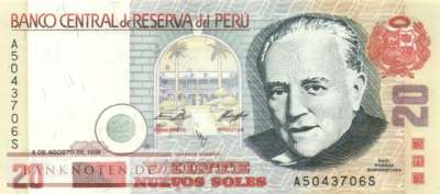 Peru - 20  Nuevos Soles (#167b_UNC)