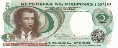 Philippinen - 5  Piso (#143b_UNC)