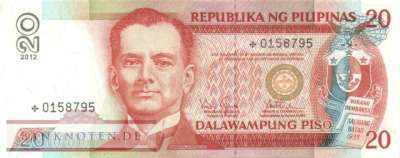 Philippinen - 20  Piso - Ersatzbanknote (#182kR-12_UNC)