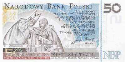 Polen - 50  Zlotych - Papst Johannes Paul II (#178F_UNC)