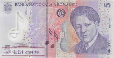 Rumänien - 5 Lei (#118m_UNC)