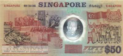 Singapur - 50  Dollars - plastic (#030_UNC)