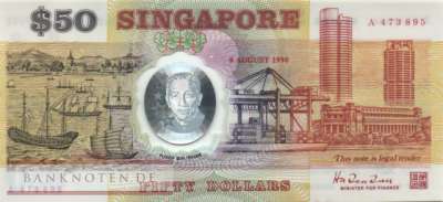 Singapur - 50  Dollars - plastic (#030_UNC)