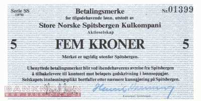 Spitsbergen - 5  Kroner (#SN035_UNC)