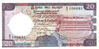 Sri Lanka - 20  Rupees (#097b_UNC)