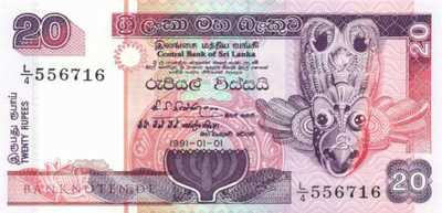 Sri Lanka - 20  Rupees (#103a_UNC)