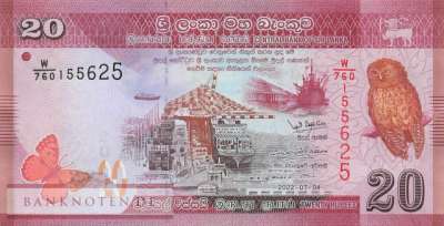 Sri Lanka - 20 Rupees (#123i_UNC)