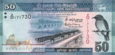 Sri Lanka - 50  Rupees - Ersatzbanknote (#124dR_UNC)