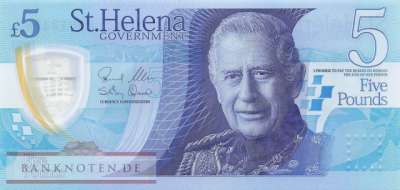 St. Helena - 5 Pounds (#014_UNC)