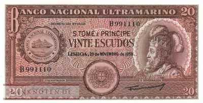 Sao Tome & Principe - 20  Escudos (#036a-U3_UNC)