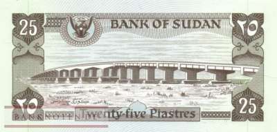 Sudan - 25  Piastres (#016_UNC)