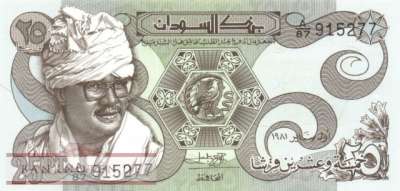 Sudan - 25  Piastres (#016_UNC)