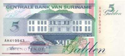 Surinam - 5  Gulden (#136b-98_UNC)