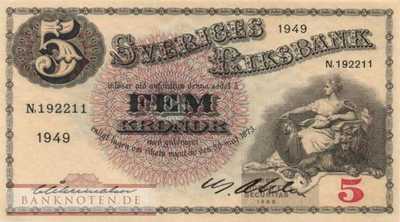 Sweden - 5  Kronor (#033af-U4_UNC)