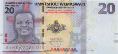 Swaziland - eSwatini - 20 Emalangeni (#044B_UNC)