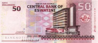 Swaziland - eSwatini - 50  Emalangeni (#044_UNC)