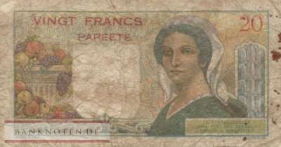 Tahiti - 20  Francs (#021b_VG)