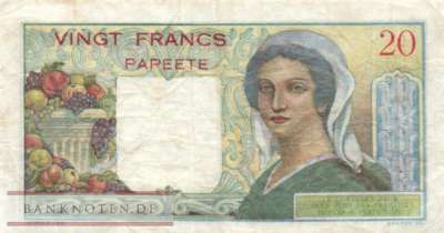 Tahiti - 20  Francs (#021c_VF)