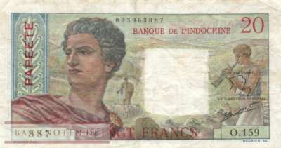 Tahiti - 20  Francs (#021c_VF)