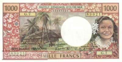 Tahiti - 1.000  Francs (#027d_XF)