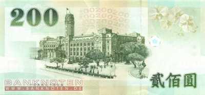 Taiwan - 200  Yüan (#1992_UNC)