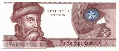 De La Rue Giori S.A. - Testnote  Gutenberg (#012a_UNC)