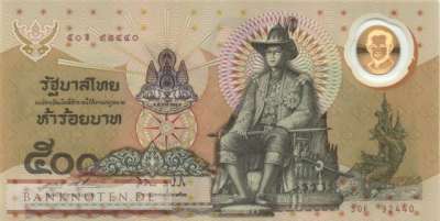 Thailand - 500  Baht (#101a-U1_UNC)