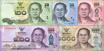 Thailand: 20 - 1.000 Baht (5 Banknoten)