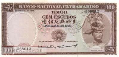 Timor - 100  Escudos (#028a-U9_AU)