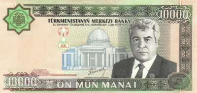 Turkmenistan - 10.000  Manat (#015_VF)