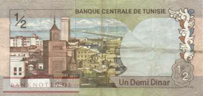 Tunesia - 1/2  Dinar (#066a_F)