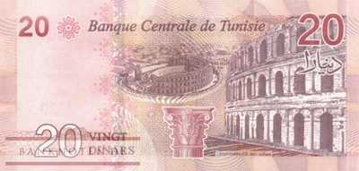 Tunesien - 20  Dinars (#097_UNC)