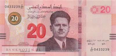 Tunesien - 20 Dinars (#097b_UNC)
