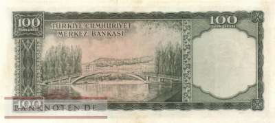 Turkey - 100  Lira (#169a_F)