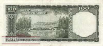 Türkei - 100  Lira (#177a_VF)