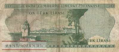 Türkei - 10  Lira (#180-1_F)