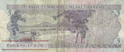 Türkei - 5  Lira (#185_F)