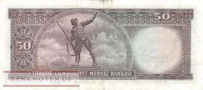 Turkey - 50  Lira (#187Aa_VF)