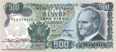 Turkey - 500  Lira (#190d-1_UNC)