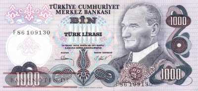 Turkey - 1.000  Lira (#191-3-2_UNC)