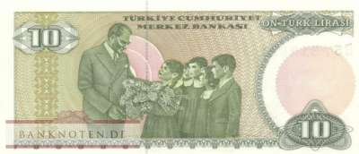 Turkey - 10  Lira (#192-2_UNC)