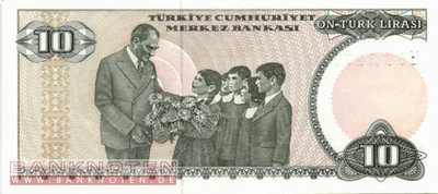 Turkey - 10  Lira (#193-2_UNC)