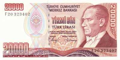 Türkei - 20.000  Lira (#201b_UNC)