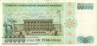 Türkei - 50.000  Lira (#203a_VF)