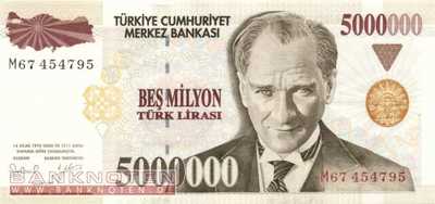 Türkei - 5 Millionen Lira (#210b-2_UNC)