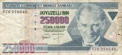 Türkei - 250.000  Lira (#211_VG)