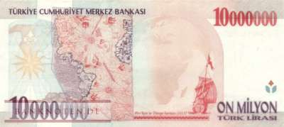 Türkei - 10 Millionen Lira (#214-1_VF)