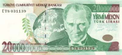 Türkei - 20 Millionen  Lira (#215-2_UNC)