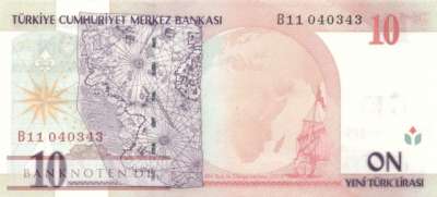 Türkei - 10  New Lira (#218-1_UNC)