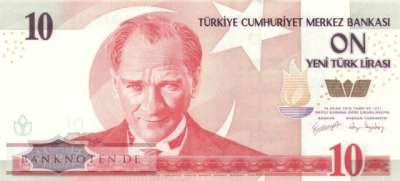 Türkei - 10  New Lira (#218-1_UNC)